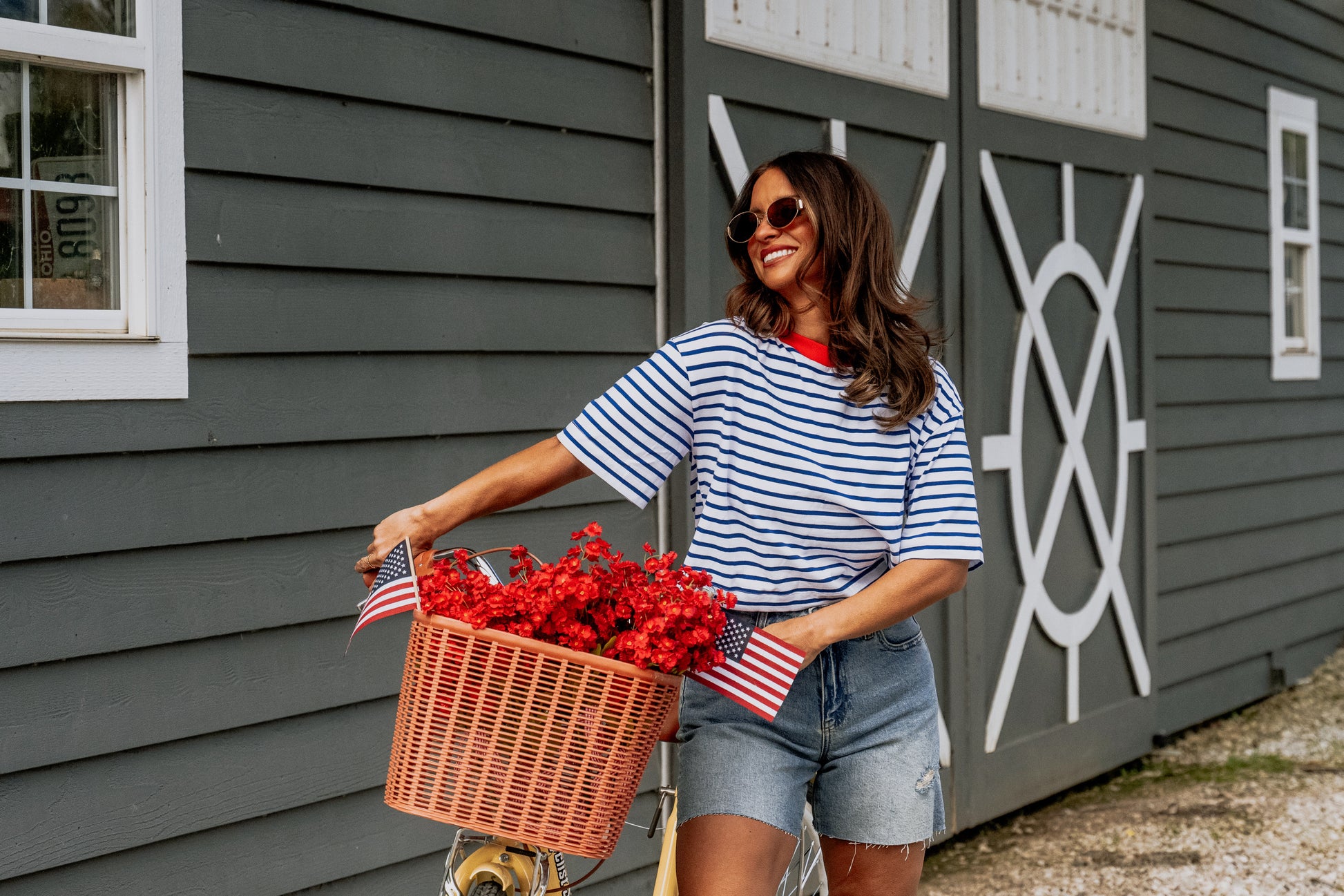 Mae Cropped Striped Tee