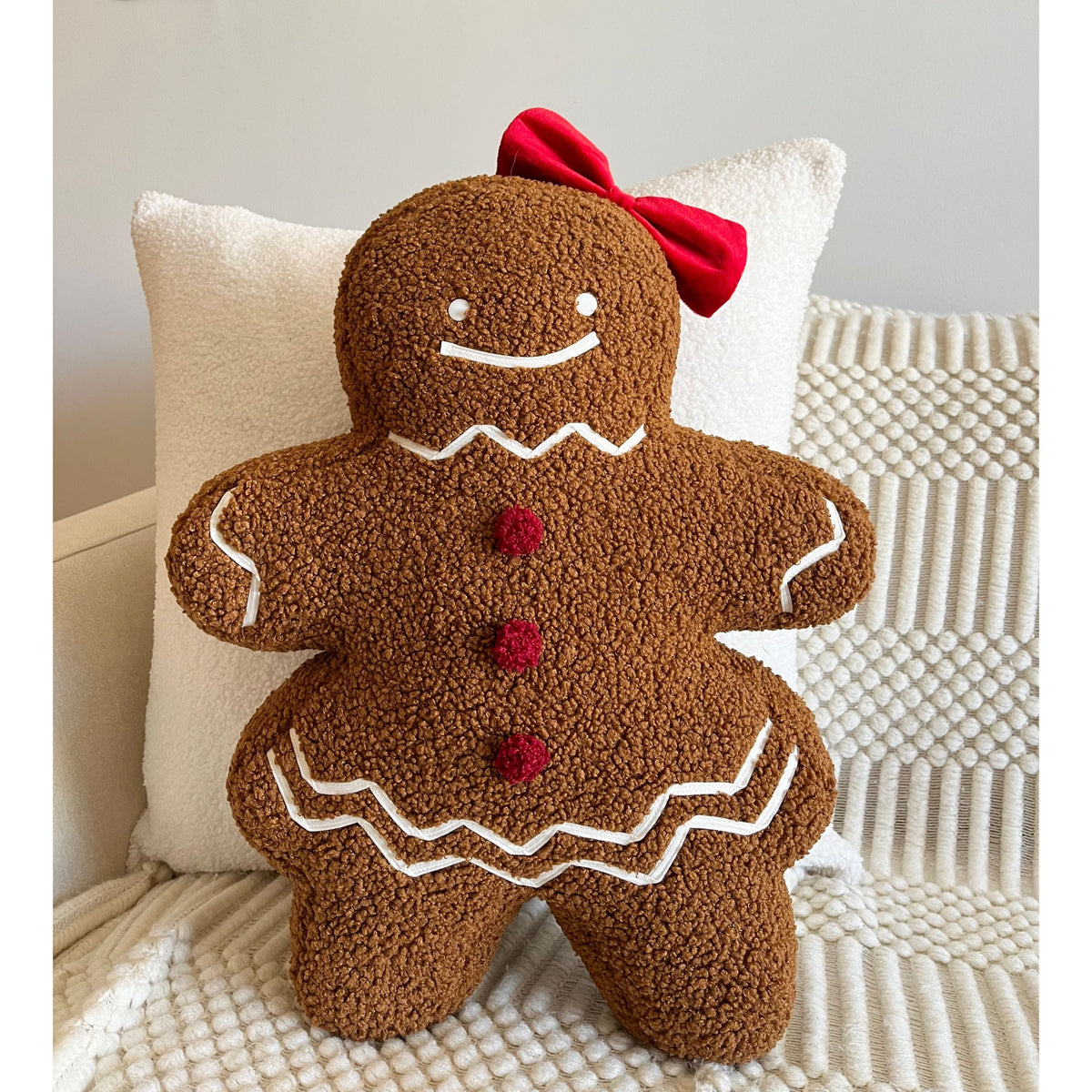 Ms. Gingerbread Shaped Pillow PREORDER