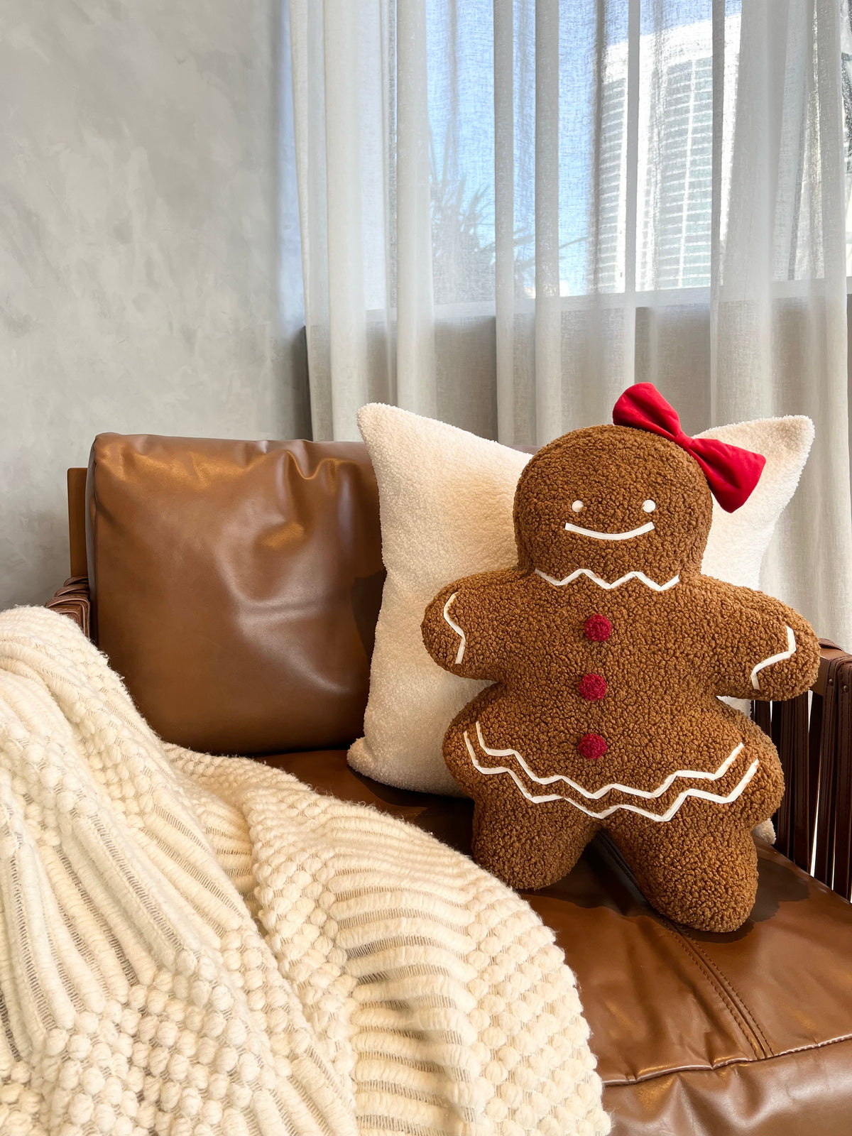 Ms. Gingerbread Shaped Pillow PREORDER