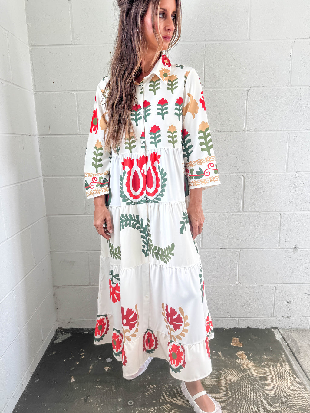 Floral Printed Fashionable Maxi Dress ZK2006