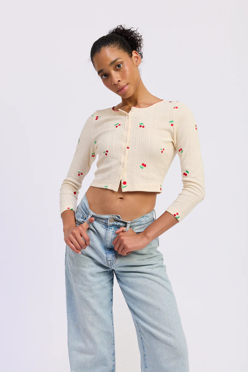 Yara Cherry Cardigan