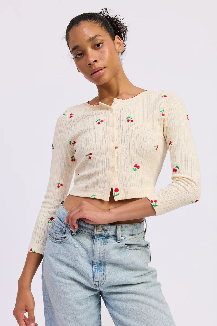 Yara Cherry Cardigan
