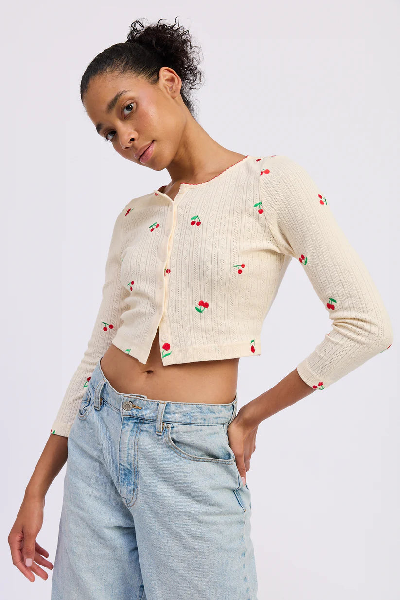 Yara Cherry Cardigan