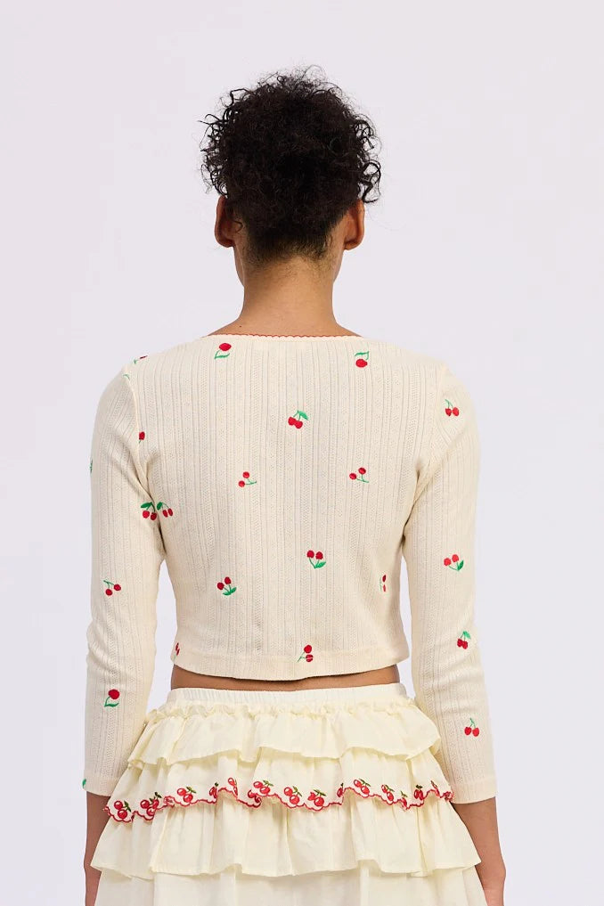 Yara Cherry Cardigan