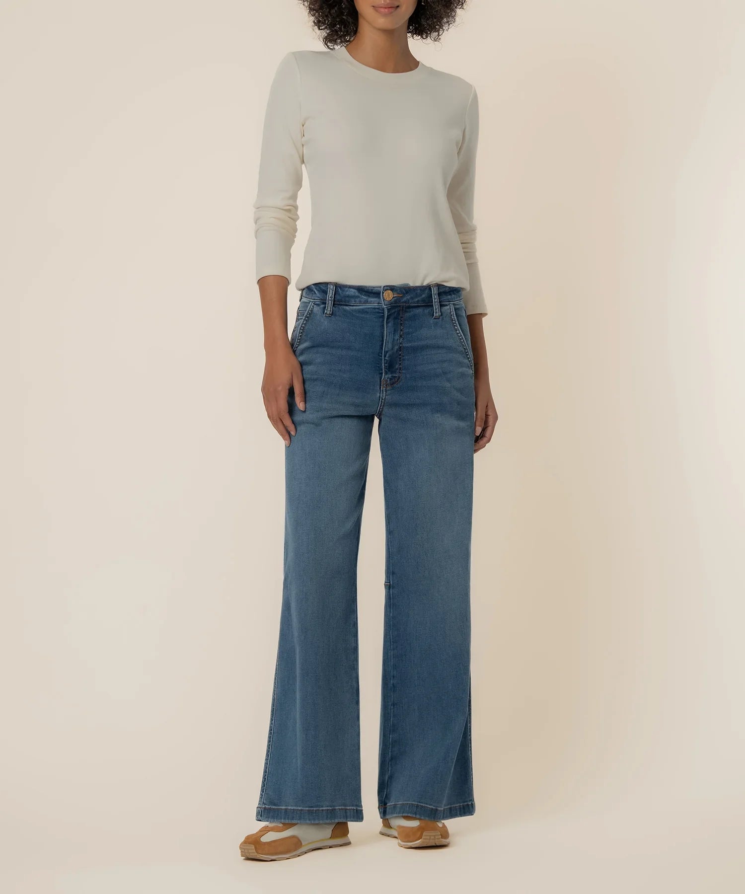 KUT- MEG HIGH RISE WIDE LEG in ACUTELY – Cedar & Thread