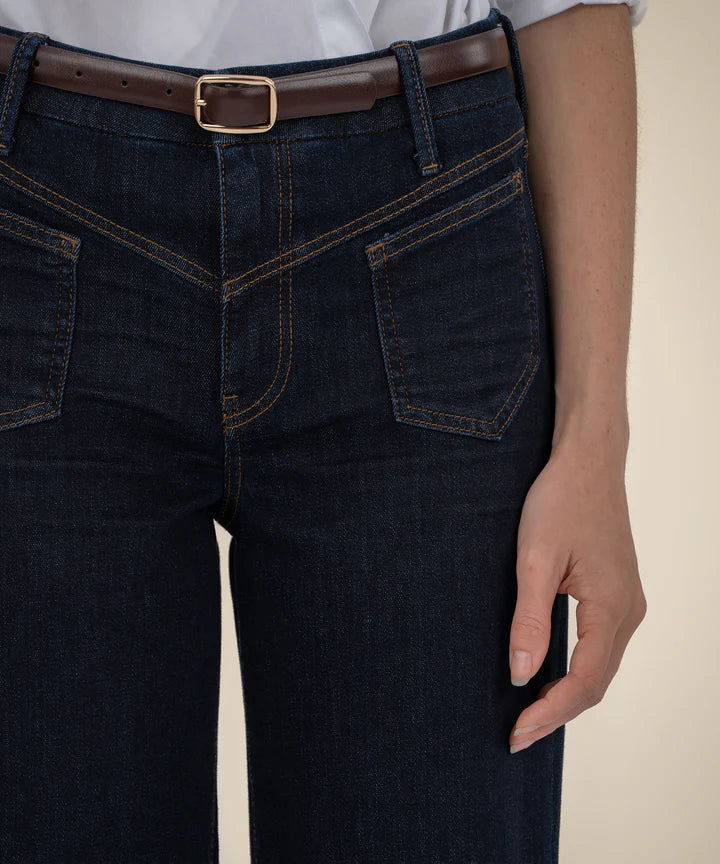 CHARLOTTE HIGH RISE WIDE FRONT SEAM LEG RAW HEM