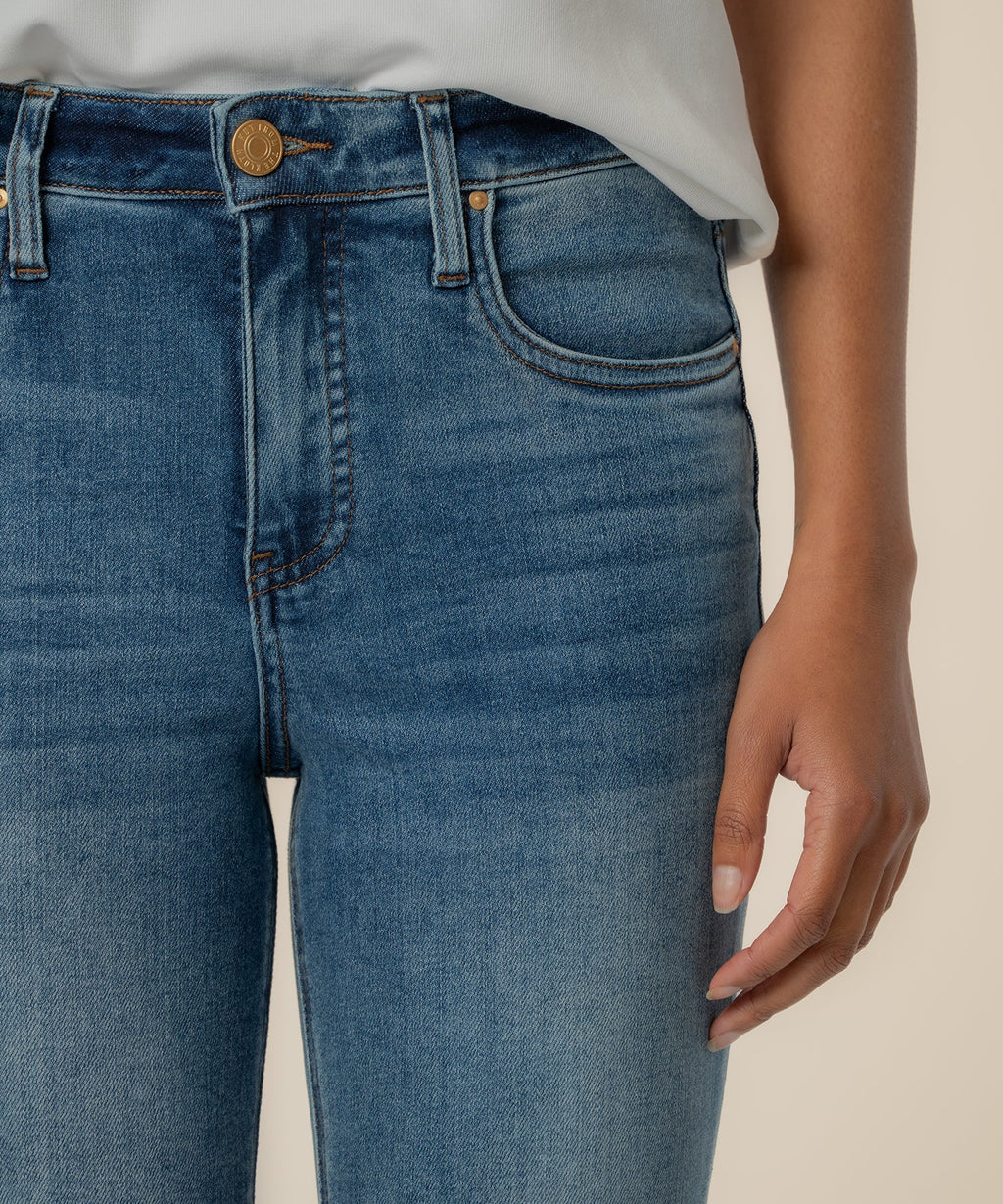 KUT - RACHAEL HIGH RISE FAB AB MOM RAW HEM in FAITHFUL