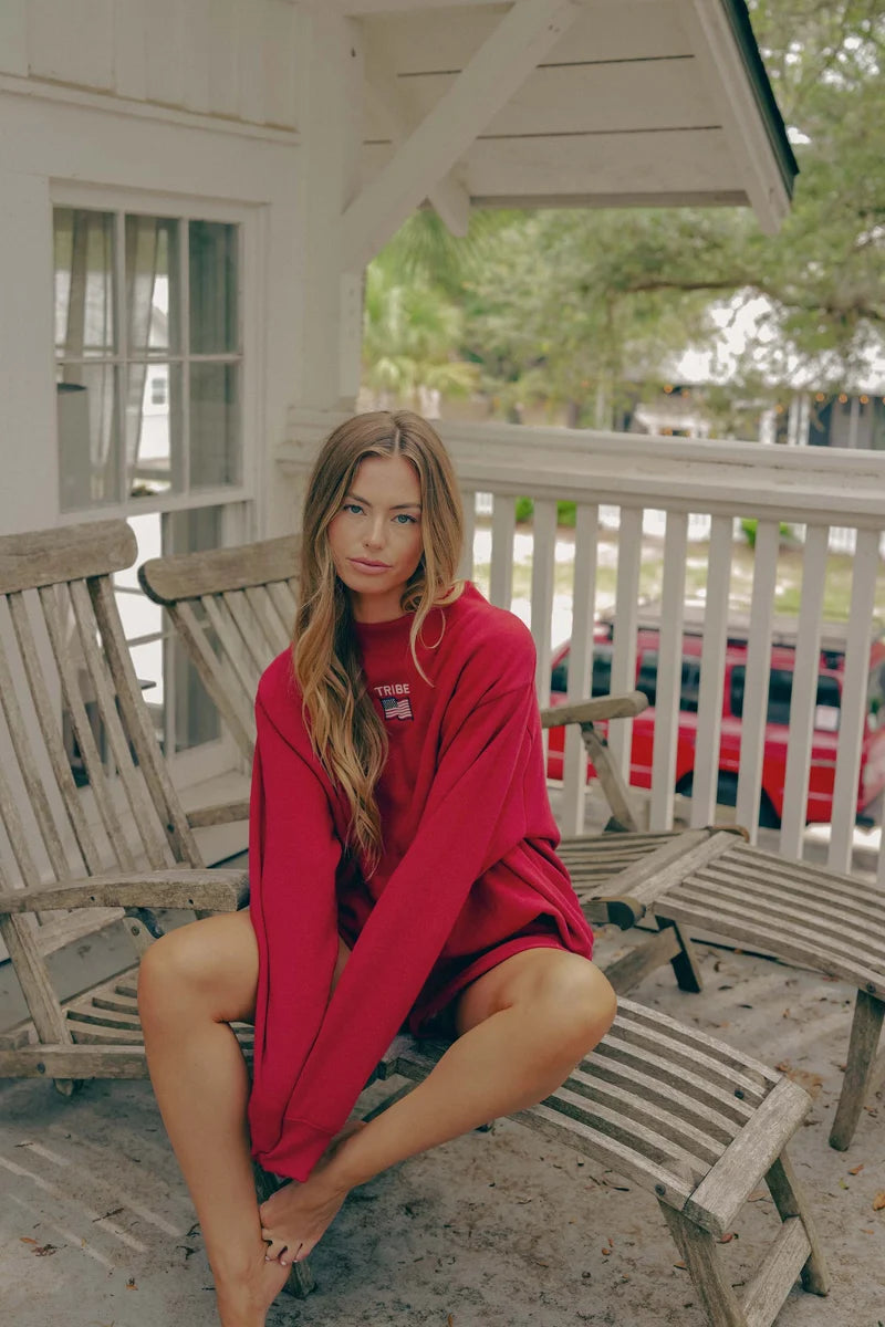 Tribe Kelley Americana Butter Mock Neck