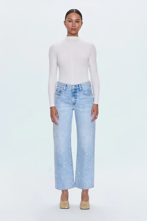 LEXI MID RISE BOWED STRAIGHT= STELLAR VINTAGE