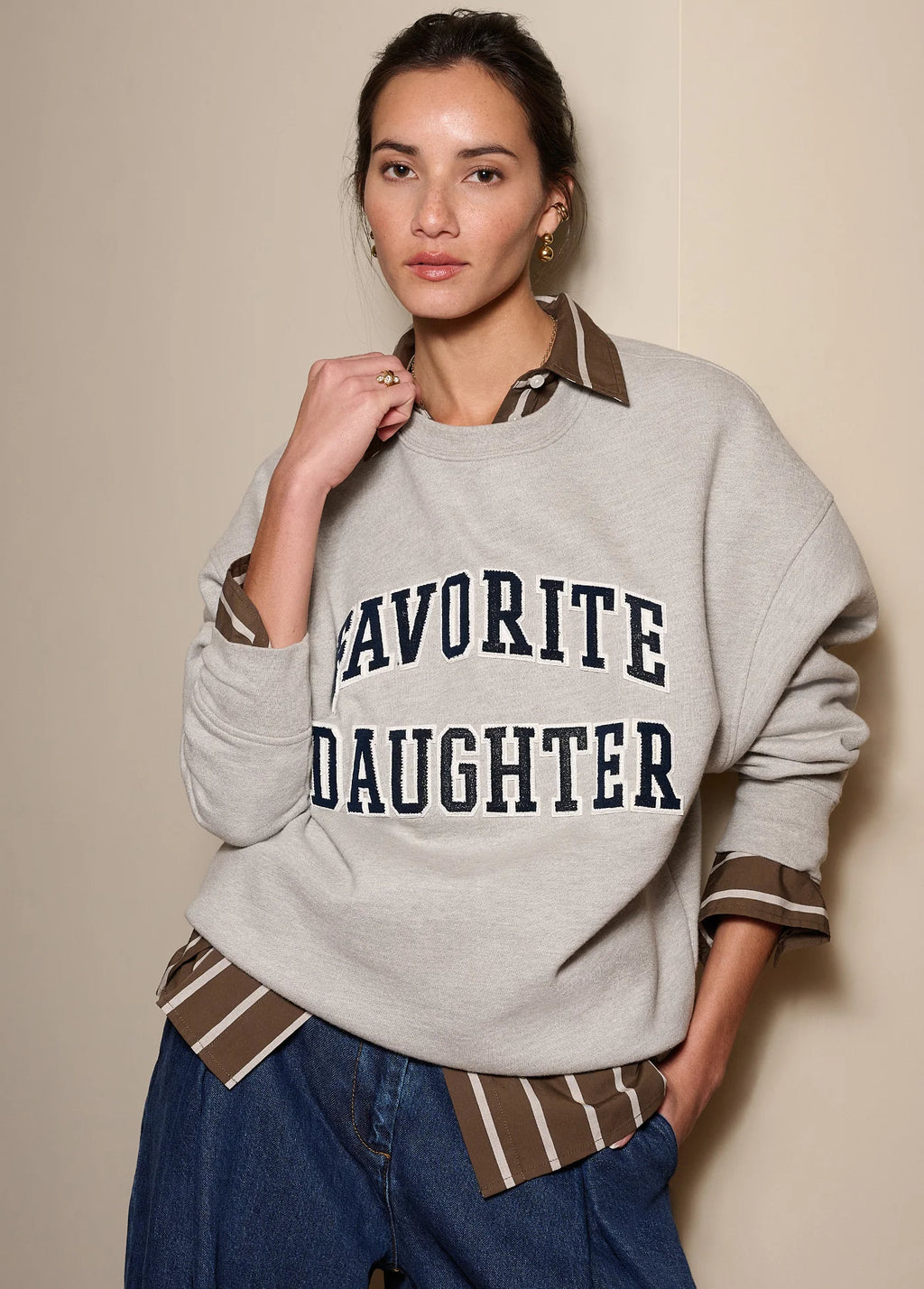 Favorite Daughter The Embroidery Collegiate Sweatshirt