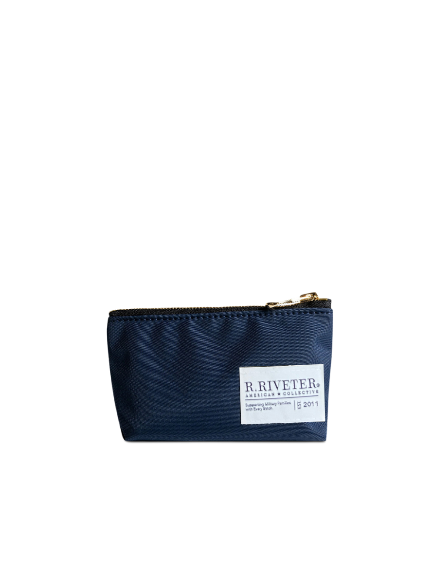 Lucy Mini Zipper Pouch | Navy Nylon