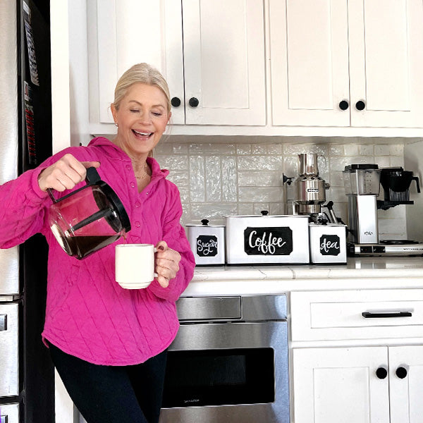 Customizable Metal Kitchen Canisters, Set of Three