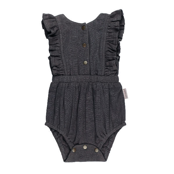 Organic Muslin Ruffle Bodysuit