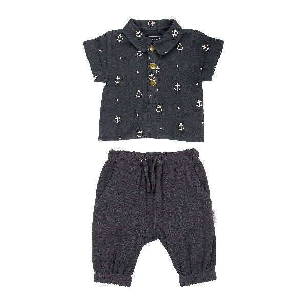 Organic Muslin Tee & Harem Pants Set