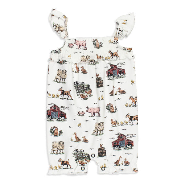 Organic Smocked Bubble Romper