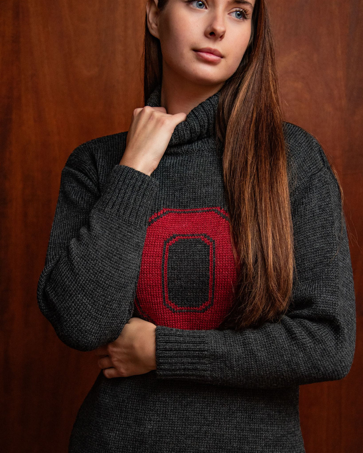 Ohio State University Merino Wool Submariner Roll-neck Sweater