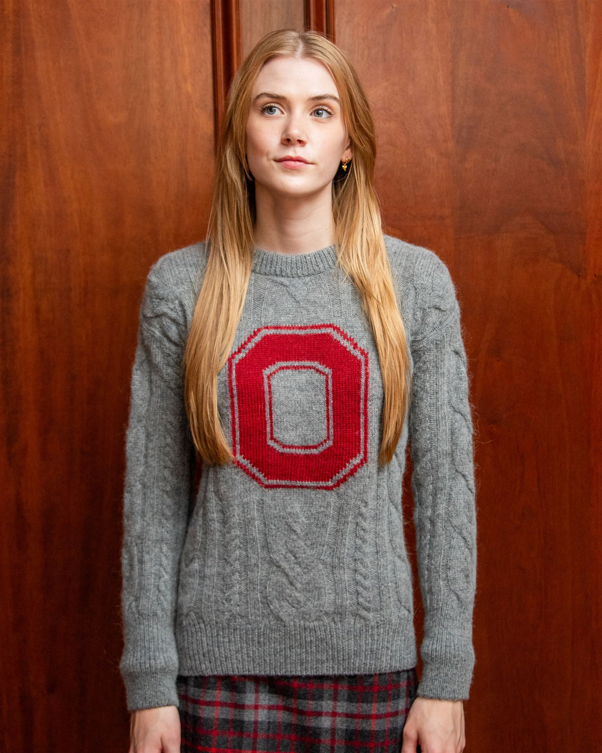 Ohio State University Women’s British Wool Fisherman’s Sweater