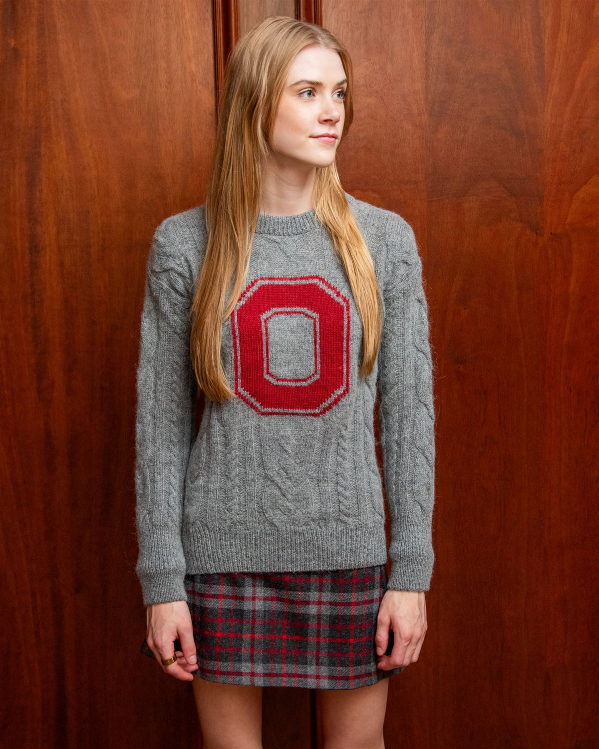 Ohio State University Women’s British Wool Fisherman’s Sweater