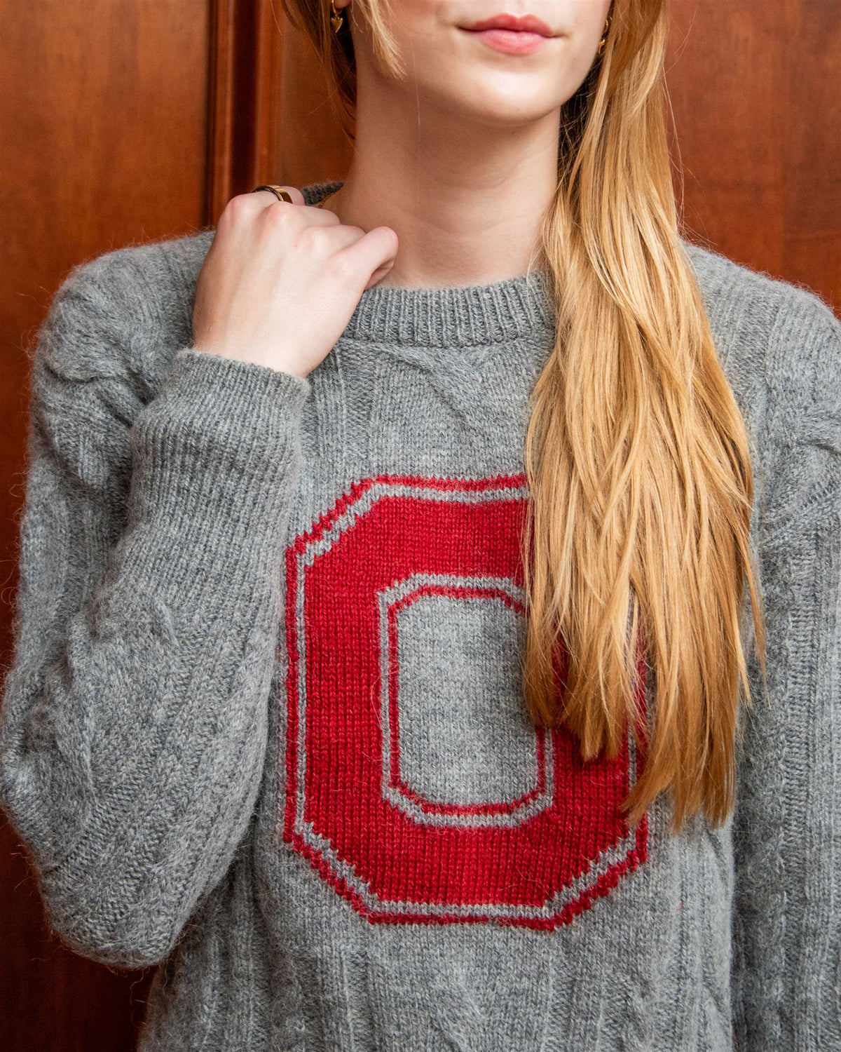 Ohio State University Women’s British Wool Fisherman’s Sweater