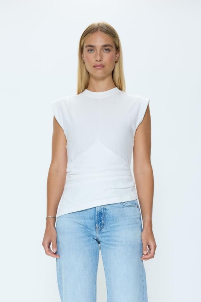 Nya Draped Cap Sleeve Tee