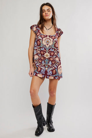 Free People Hopeless Romantic Printed Mini Dress