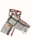Ohio State University Scottish Wide Thomson Grey Lambswool Scarf