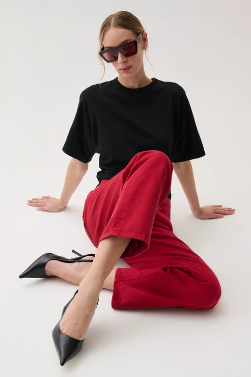 Pistola Lexi Mid Rise Bowed Straight