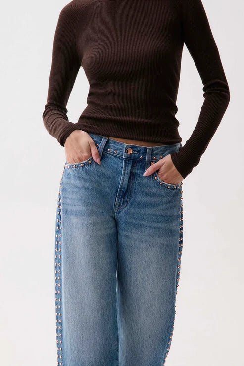 Pistola Lexi Mid Rise Bowed Straight