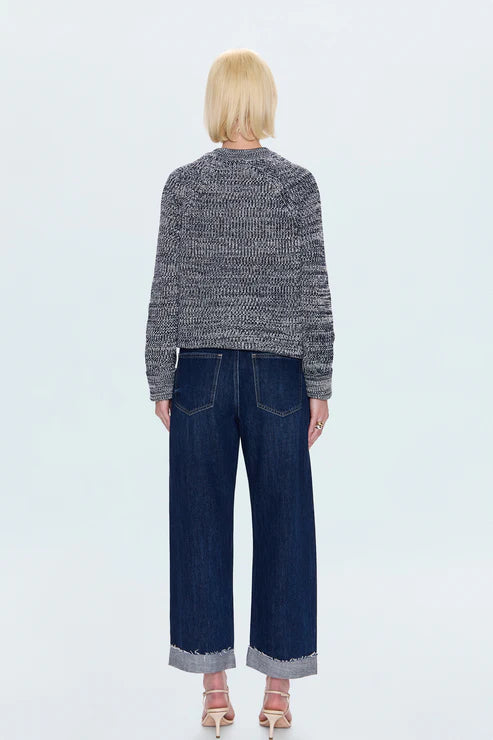 KACEY- MID RISE CUFFED STRAIGHT JEAN in CULTIVATE