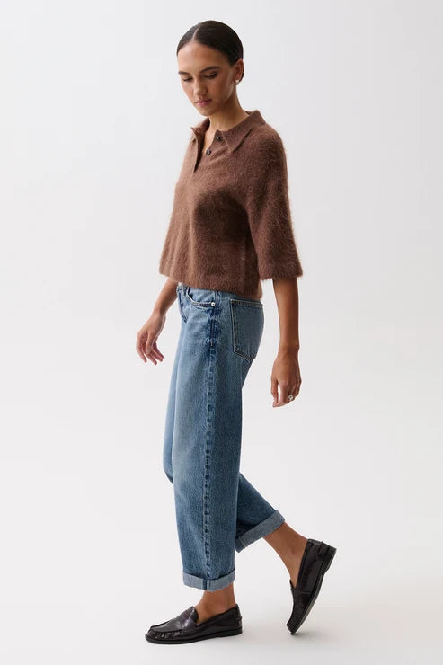 Pistola Donny Rolled Hem Boyfriend Jean