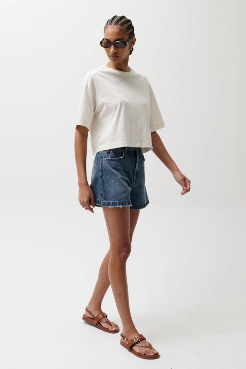 Saige High Rise A-line Denim Short