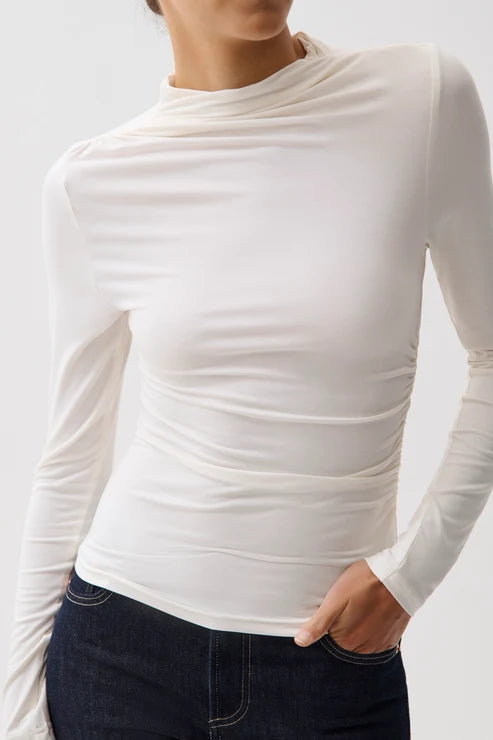 Pistola Nathalia Long Sleeve Draped Mock Neck