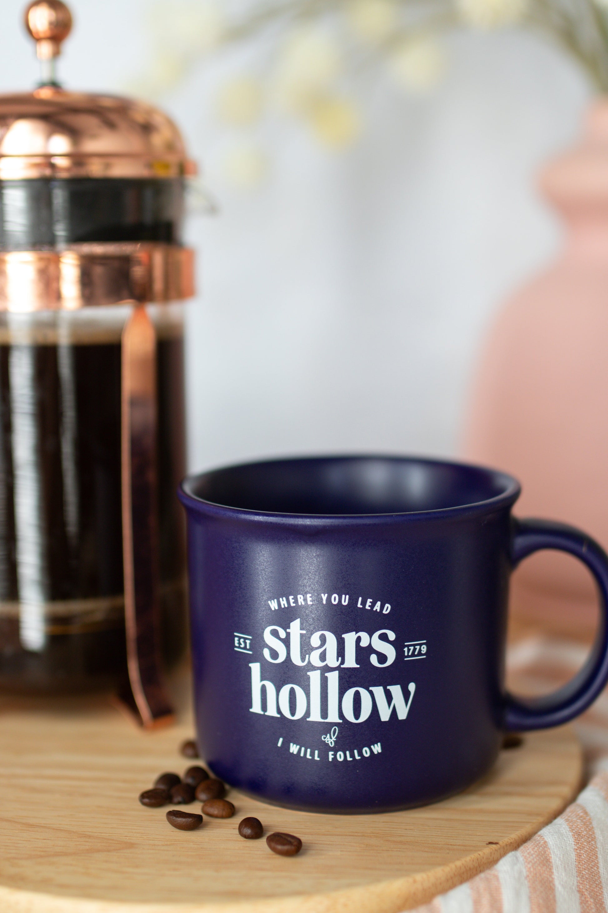 Stars Hollow Matte Cobalt Mug