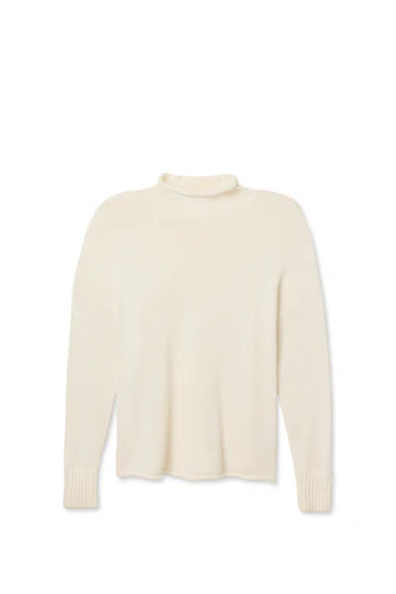 NOVA- COTTON CASHMERE MOCK NECK IN SUGAR