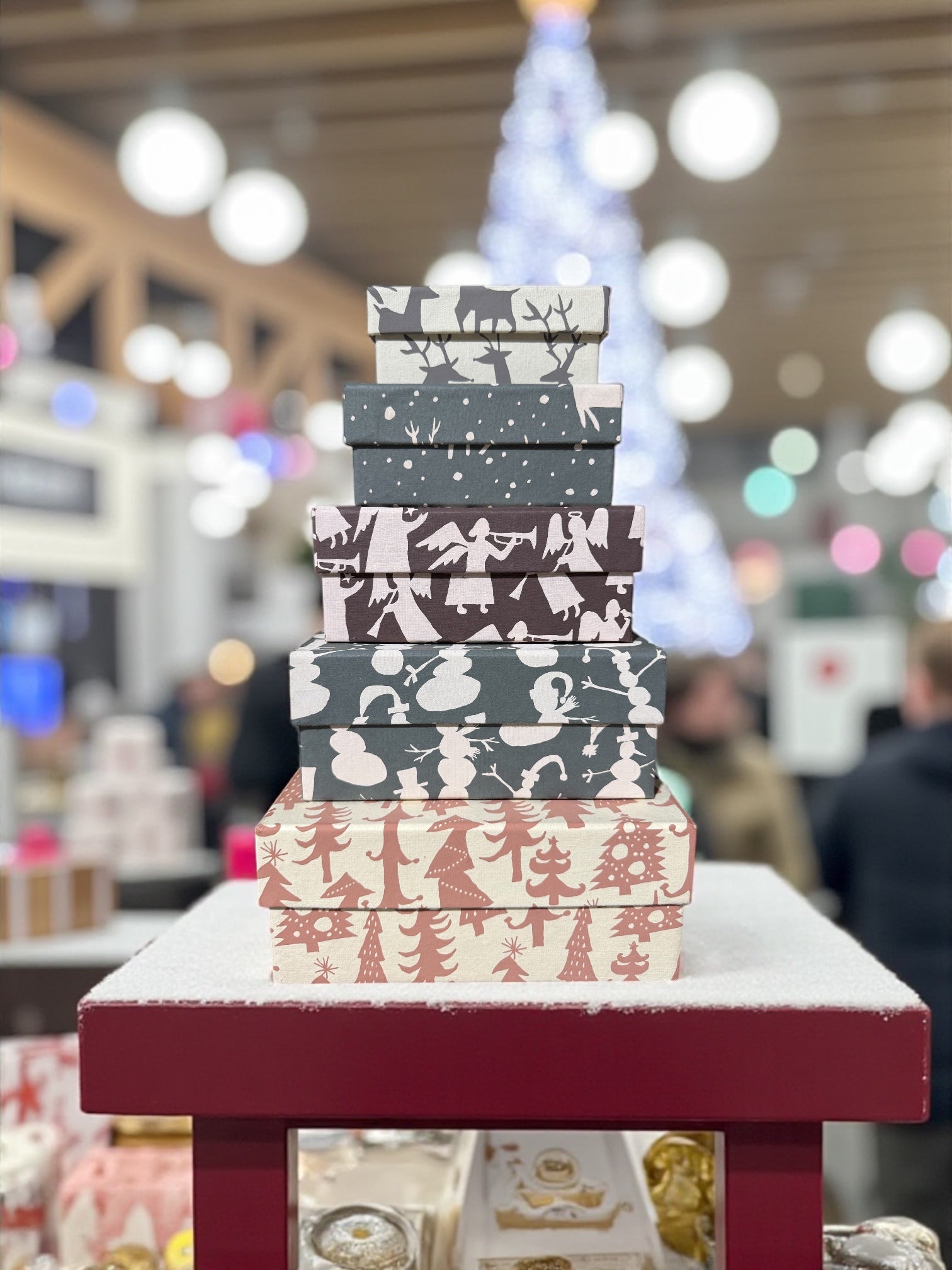 Handmade Holiday Square Gift Boxes | 5 Sizes