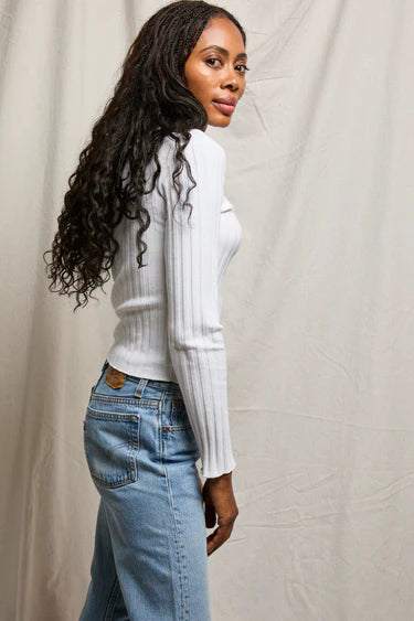 rowe rib long sleeve crew