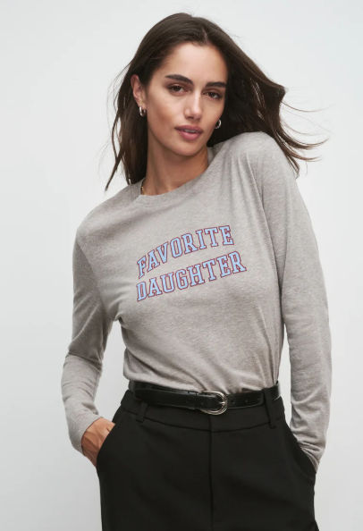 THE CROPPED COLLEGIATE LONG SLEEVE TEE
