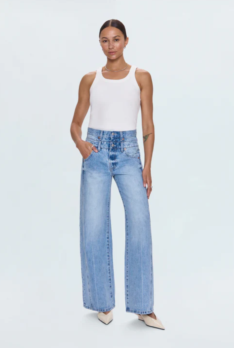 CALEB HIGH RISE RELAXED STACKED WAIST