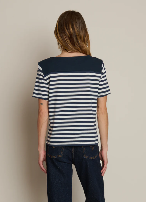 JOHNNIE TEE SEASCAPE STRIPE