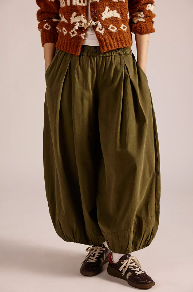 MOONFLOWER SOLID BALLOON PANTS