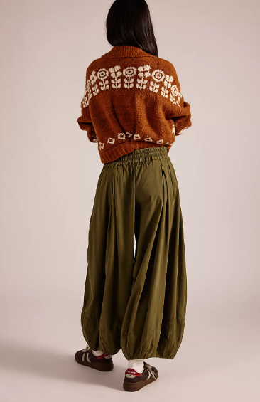 MOONFLOWER SOLID BALLOON PANTS