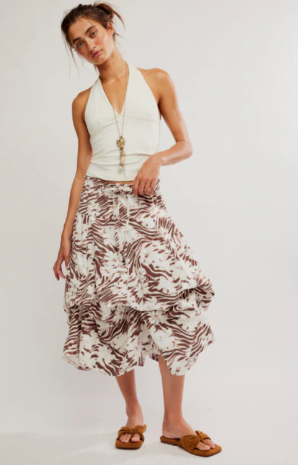 ZEPHYR BUSTLE CONVERTIBLE MAXI/MIDI SKIRT