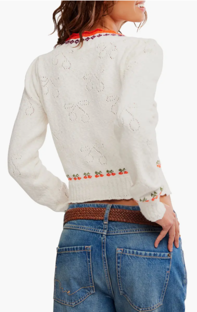 TILLY CHERRY POINTELLE KNIT CROP SWEATER – Cedar & Thread TILLY CHERRY POINTELLE KNIT CROP SWEATER – Cedar & Thread
