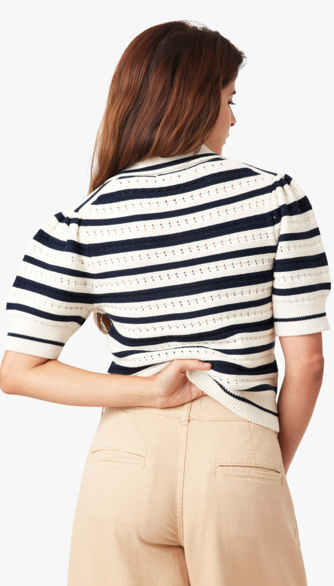 STRIPED POLO SWEATER