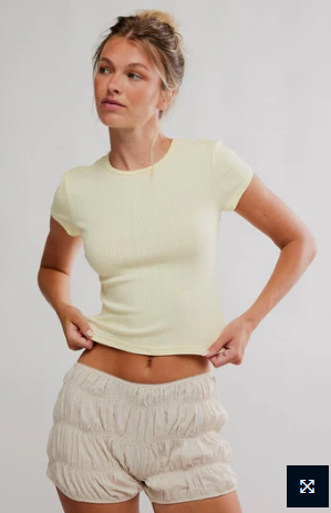 WAIT A MINUTE BABY TEE- BANANA