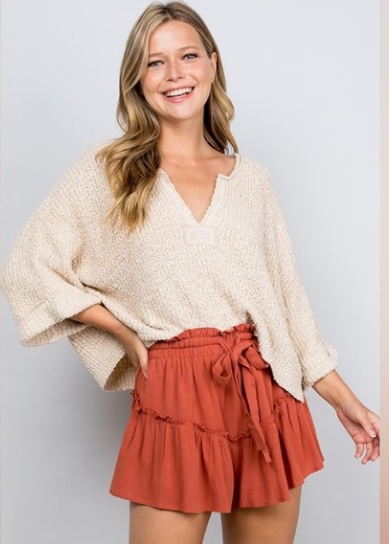 CROPPED PATCH SWEATER