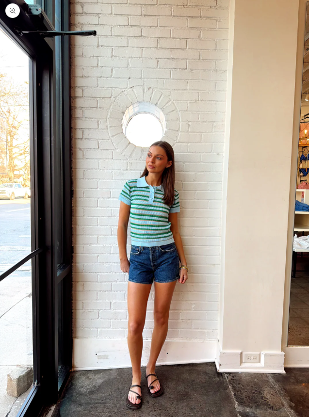 LEVANZO KNIT POLO TOP