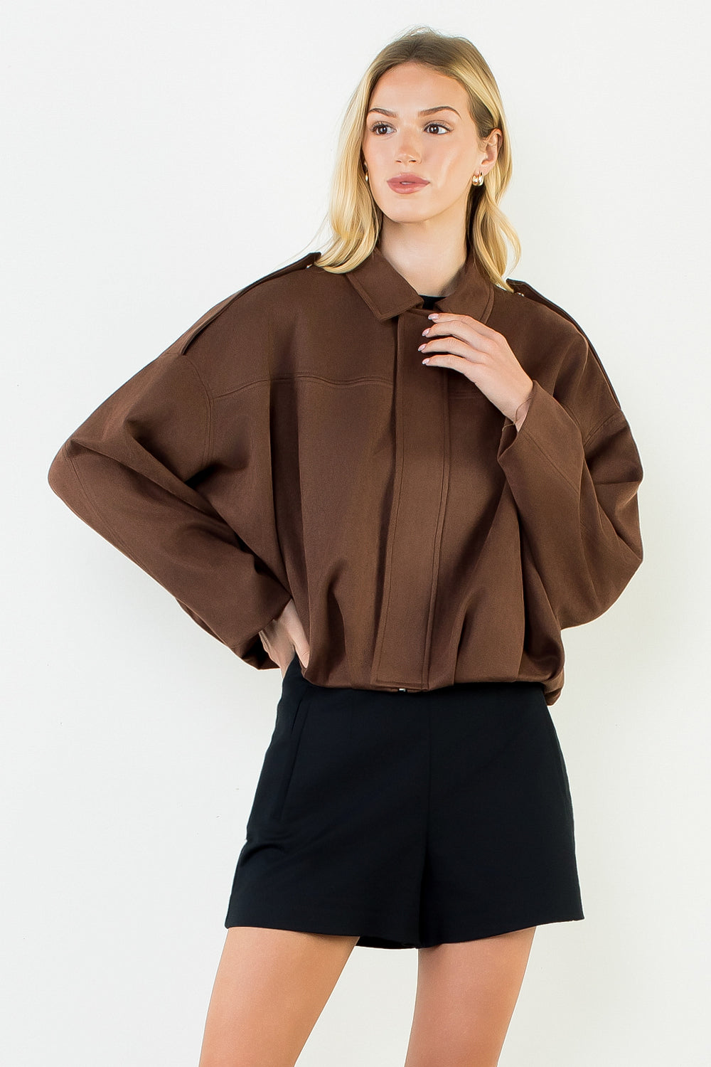 SUEDE BUBBLE JACKET