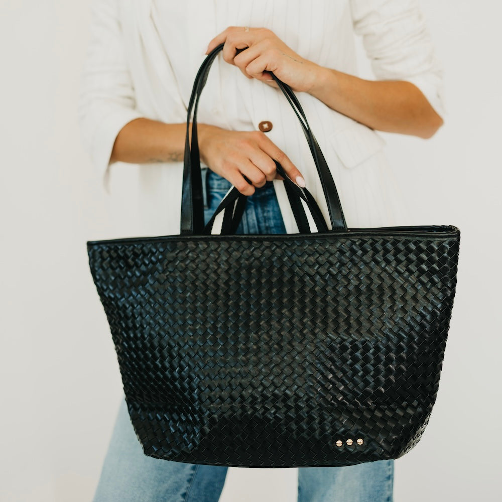 Woven Tiffany Organizer Tote Bag