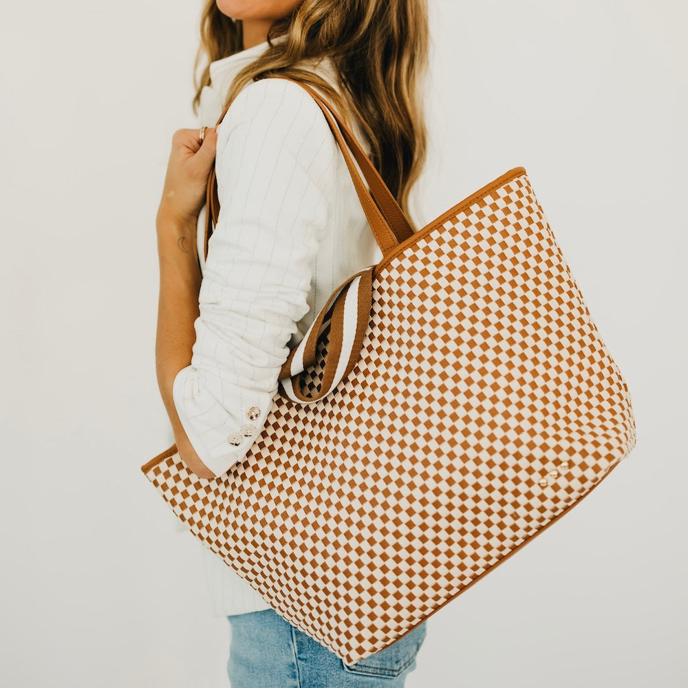 Woven Tiffany Organizer Tote Bag
